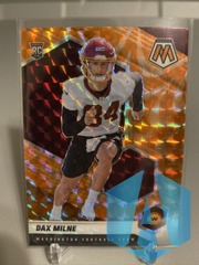 2021 Mosaic Dax Milne Orange Reactive Prizm RC Washington #400